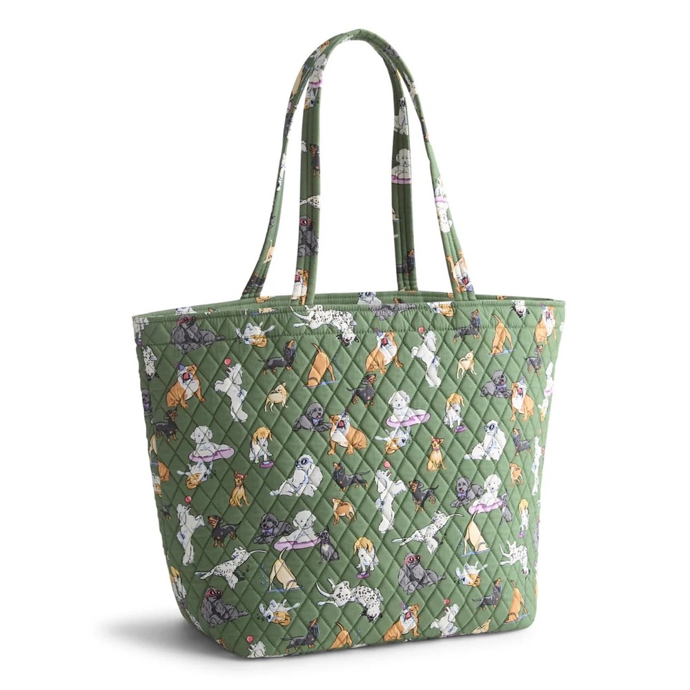 New Vera Bradley Quilted Outlet Grand Tote Travel Bag Dog Park Cotton NWT